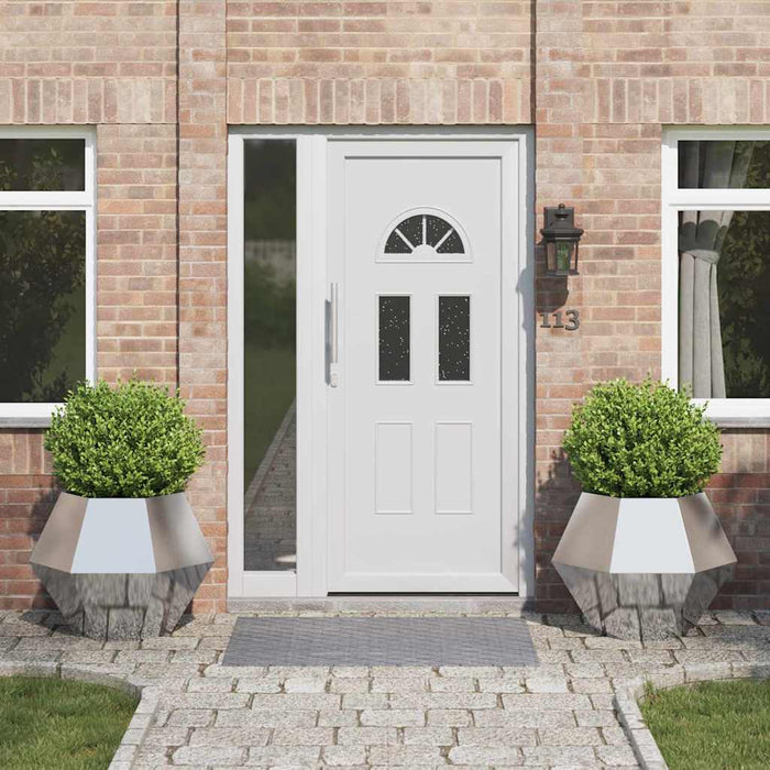 Jardinieră 2 pcs Argintiu 75 x 75 x 60 cm Oţel inoxidabil WALTI