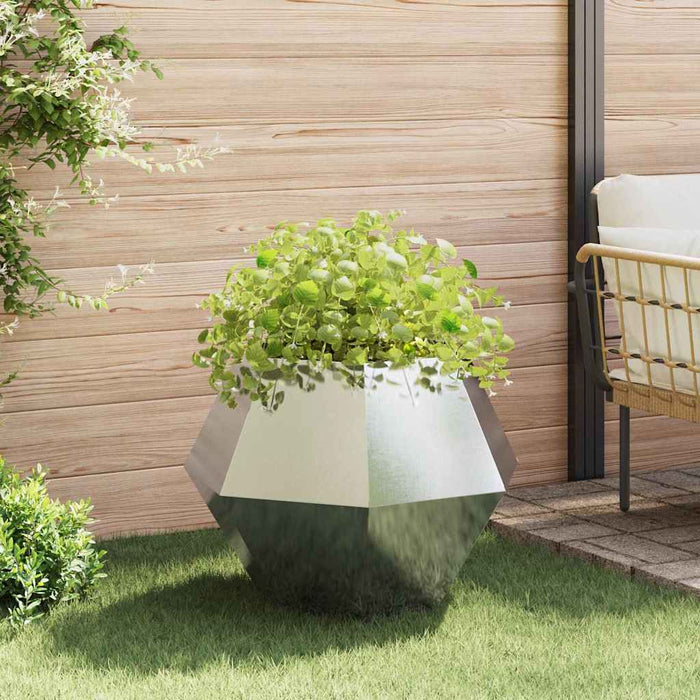Jardinieră 2 pcs Argintiu 75 x 75 x 60 cm Oţel inoxidabil WALTI