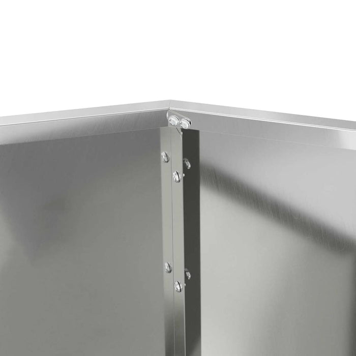 Jardinieră 2 pcs Argintiu 75 x 75 x 60 cm Oțel Galvanizat WALTI