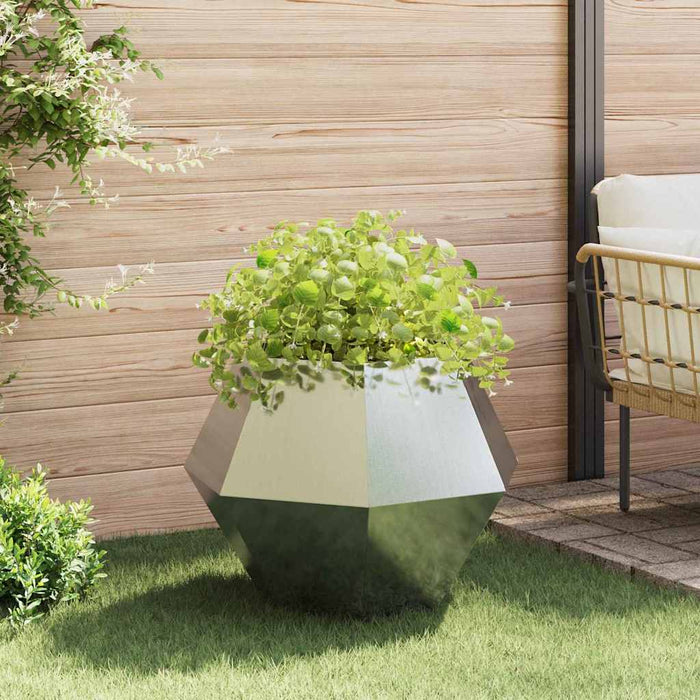 Jardinieră 2 pcs Argintiu 75 x 75 x 60 cm Oțel Galvanizat WALTI