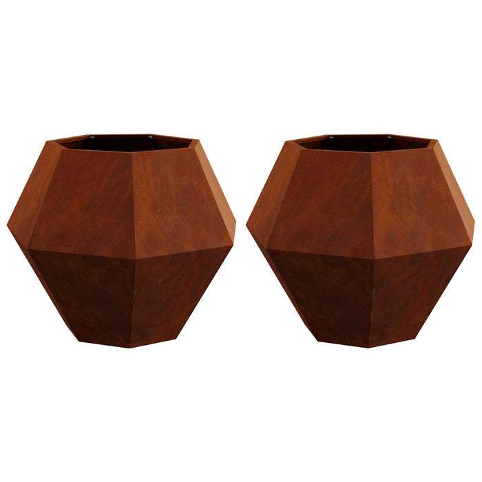 Jardinieră 2 pcs Ruginit 75 x 75 x 60 cm WALTI