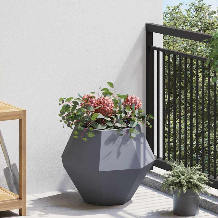 Jardinieră Antracit 50 x 50 x 40 cm Oțel WALTI