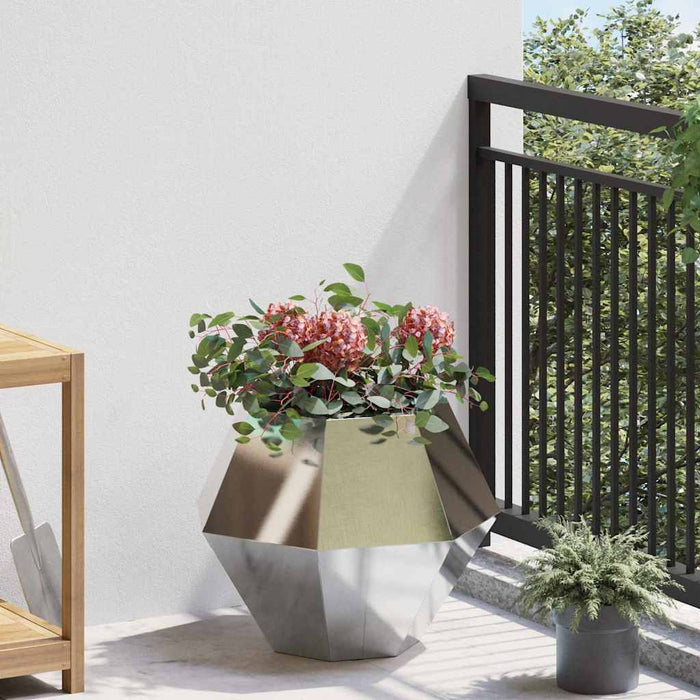 Jardinieră 2 pcs Argintiu 50 x 50 x 40 cm Oţel inoxidabil WALTI