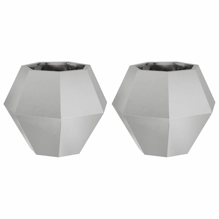 Jardinieră 2 pcs Argintiu 50 x 50 x 40 cm Oţel inoxidabil WALTI