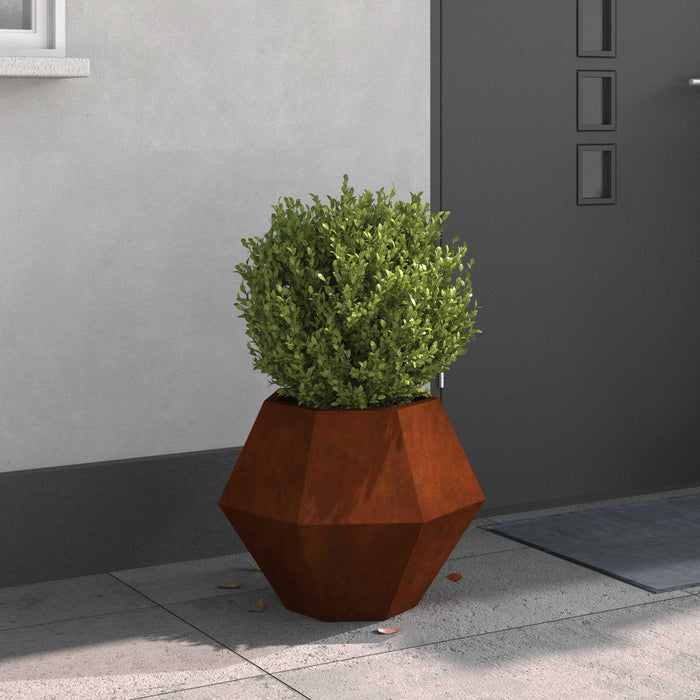 Jardinieră Ruginit 50 x 50 x 40 cm Oțel rezistent de intemperii WALTI