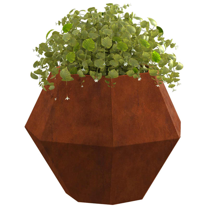 Jardinieră Ruginit 50 x 50 x 40 cm Oțel rezistent de intemperii WALTI
