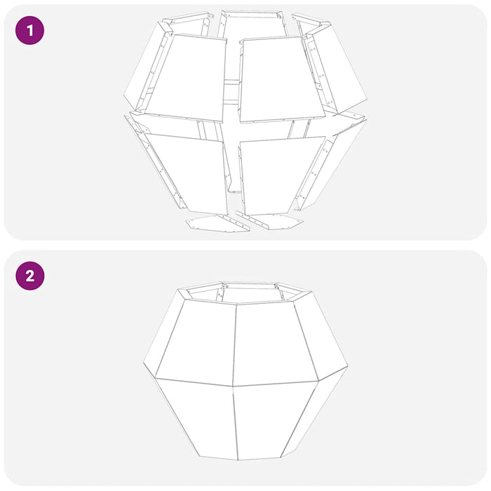 Jardinieră 2 pcs Ruginit 50 x 50 x 40 cm - WALTI WALTI