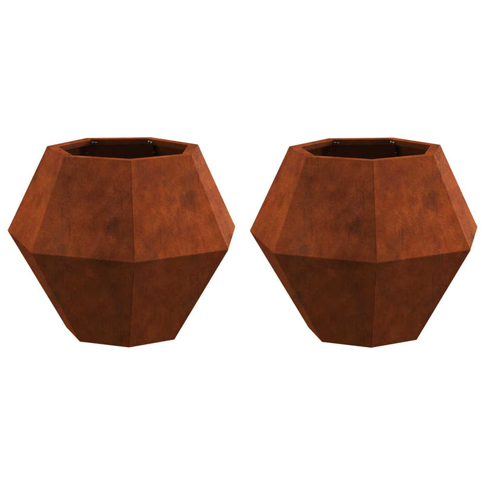 Jardinieră 2 pcs Ruginit 50 x 50 x 40 cm WALTI