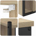 Set de mobilier pentru baie 4 pcs Stejar Sonoma Lemn compozit - WALTI WALTI