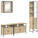 Set de mobilier pentru baie 4 pcs Stejar Sonoma Lemn compozit - WALTI WALTI