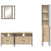 Set de mobilier pentru baie 4 pcs Stejar Sonoma Lemn compozit - WALTI WALTI