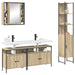 Set de mobilier pentru baie 4 pcs Stejar Sonoma Lemn compozit - WALTI WALTI