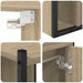 Set de mobilier pentru baie cu raft Pe perete Altele cu depozitare cu ușă cu oglindă 4 pcs Stejar sonoma - WALTI WALTI