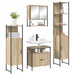 Set de mobilier pentru baie 4 pcs Stejar Sonoma Lemn compozit - WALTI WALTI