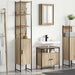 Set de mobilier pentru baie 3 pcs Stejar Sonoma Lemn compozit - WALTI WALTI