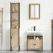 Set de mobilier pentru baie 3 pcs Stejar Sonoma Lemn compozit - WALTI WALTI
