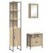 Set de mobilier pentru baie 3 pcs Stejar Sonoma Lemn compozit - WALTI WALTI