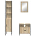 Set de mobilier pentru baie 3 pcs Stejar Sonoma Lemn compozit - WALTI WALTI