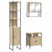 Set de mobilier pentru baie cu raft Pe perete cu depozitare cu ușă 3 pcs Stejar sonoma - WALTI WALTI