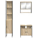 Set de mobilier pentru baie cu raft Pe perete cu depozitare cu ușă 3 pcs Stejar sonoma - WALTI WALTI