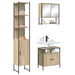 Set de mobilier pentru baie cu raft Pe perete cu depozitare cu ușă 3 pcs Stejar sonoma - WALTI WALTI
