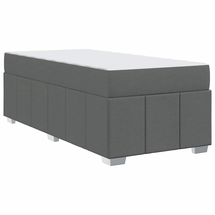 Cadru de pat cu saltea Gri închis 100 x 200 cm țesătură WALTI