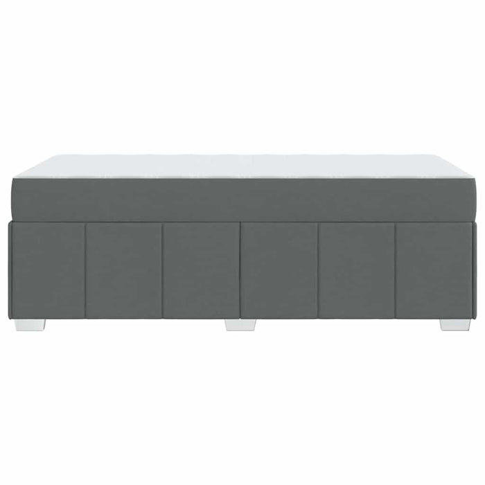 Cadru de pat cu saltea Gri închis 100 x 200 cm țesătură WALTI