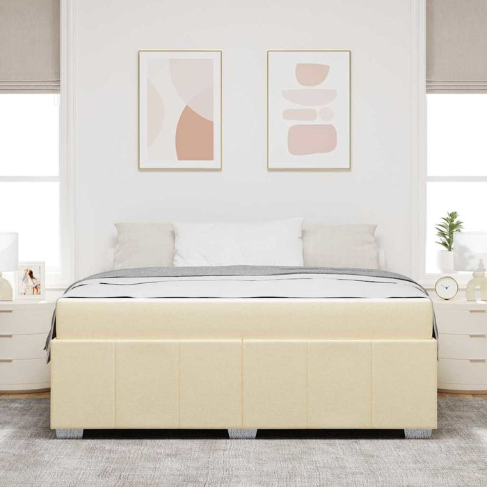 Cadru de pat Crem 180 x 200 cm țesătură - WALTI WALTI