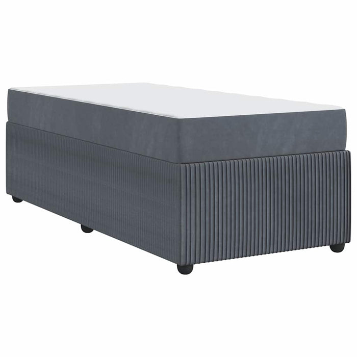 Cadru de pat cu saltea Altele Gri închis 80 x 200 cm Catifea - WALTI WALTI