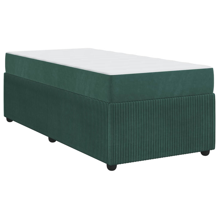 Cadru de pat cu saltea Verde închis 80 x 200 cm țesătură - WALTI WALTI