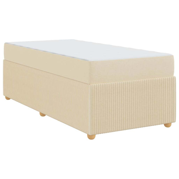 Cadru de pat cu saltea cu saltea Crem 90 x 190 cm țesătură - WALTI WALTI