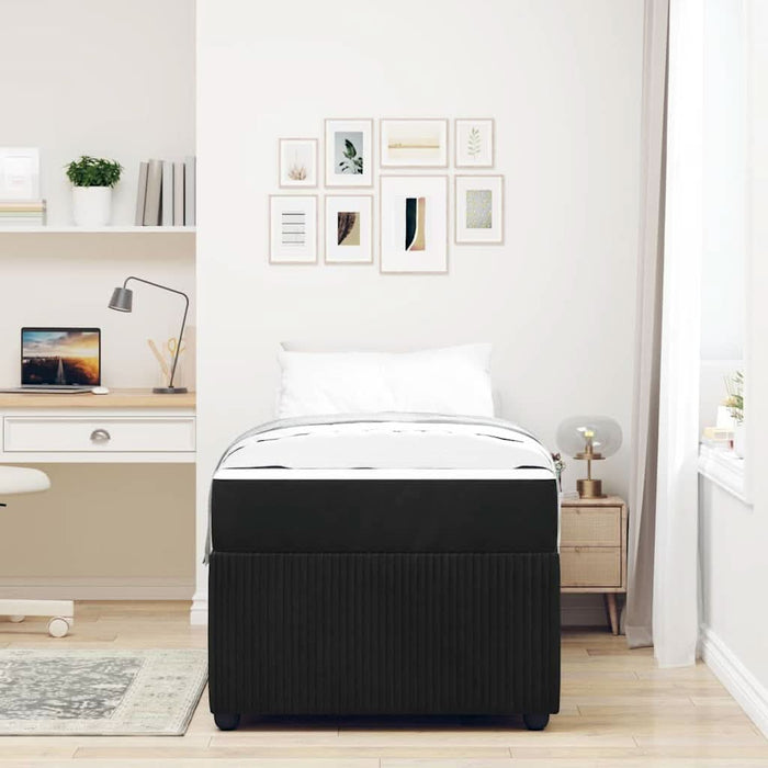 Cadru de pat cu saltea Altele Negru 90 x 190 cm Catifea - WALTI WALTI
