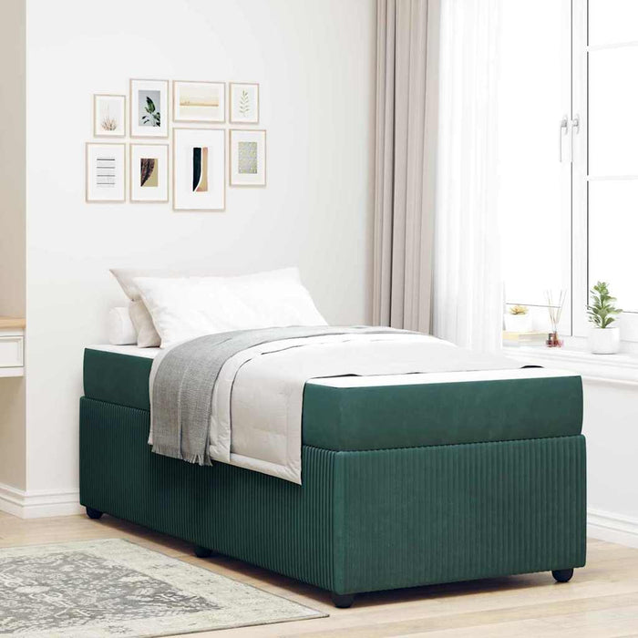 Cadru de pat cu saltea Altele Verde închis 90 x 190 cm Catifea - WALTI WALTI