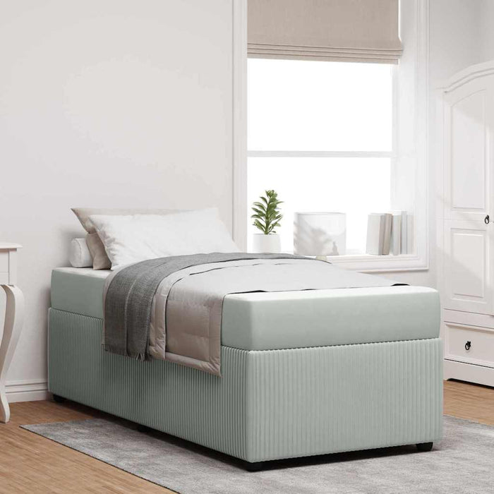 Cadru de pat cu saltea Altele Gri deschis 90 x 200 cm Catifea - WALTI WALTI