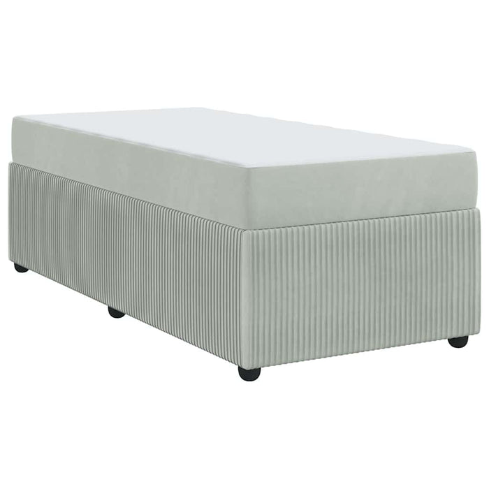 Cadru de pat cu saltea Altele Gri deschis 90 x 200 cm Catifea - WALTI WALTI