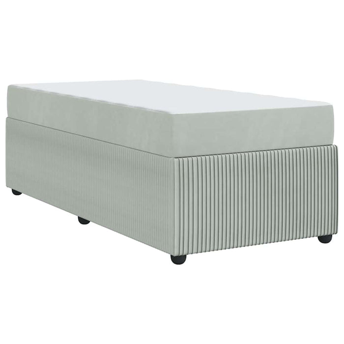 Cadru de pat cu saltea Altele Gri deschis 90 x 200 cm Catifea - WALTI WALTI