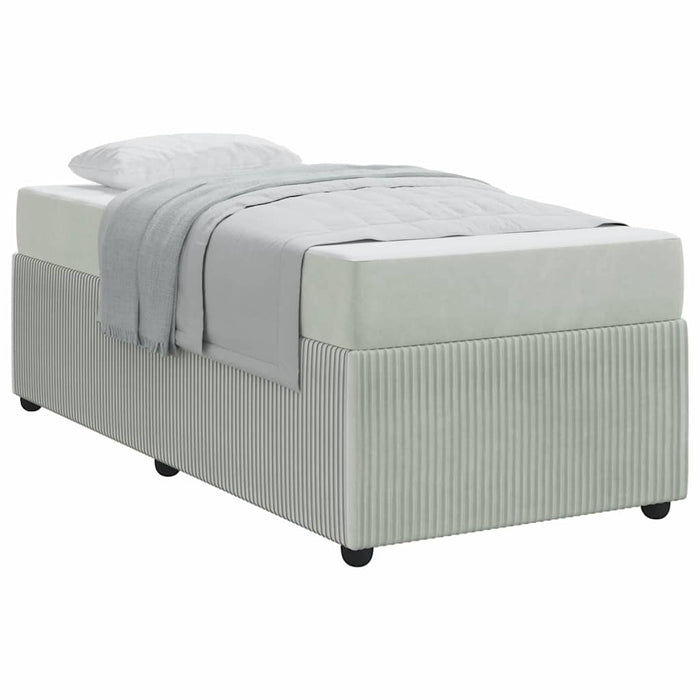 Cadru de pat cu saltea Altele Gri deschis 90 x 200 cm Catifea - WALTI WALTI