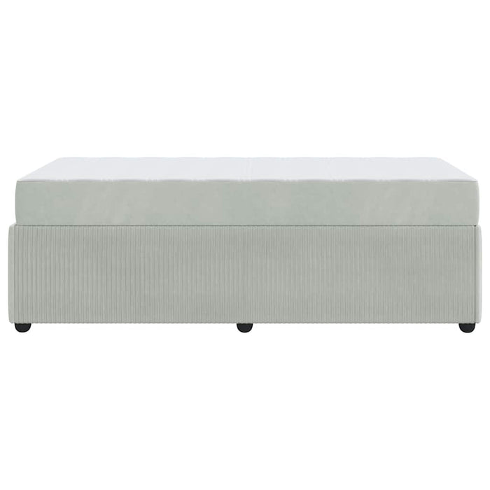 Cadru de pat cu saltea Altele Gri deschis 90 x 200 cm Catifea - WALTI WALTI