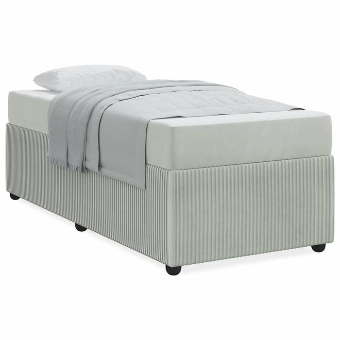Cadru de pat cu saltea Altele Gri deschis 90 x 200 cm Catifea - WALTI WALTI