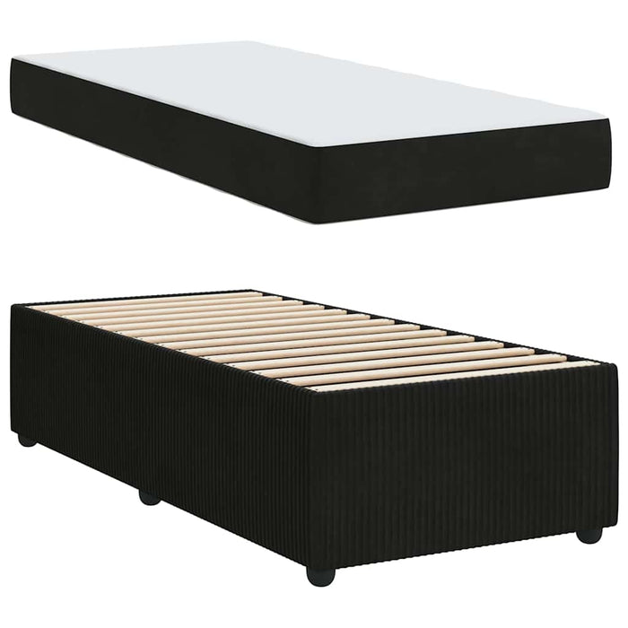 Cadru de pat cu saltea Altele Negru 100 x 200 cm Catifea - WALTI WALTI