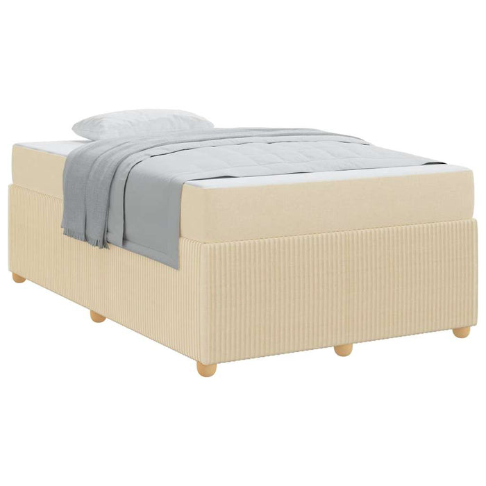 Cadru de pat cu saltea cu saltea Crem 120 x 190 cm țesătură - WALTI WALTI