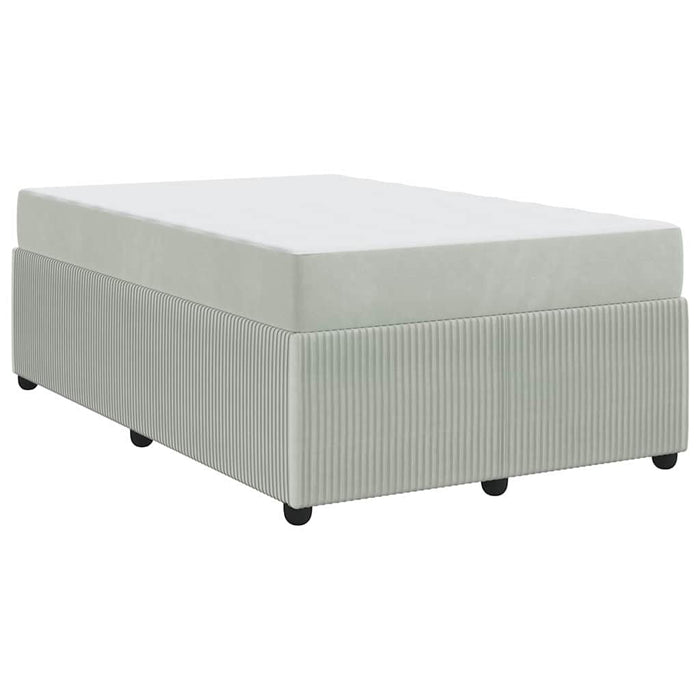 Cadru de pat cu saltea Gri deschis 120 x 190 cm Catifea - WALTI WALTI