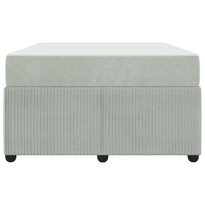 Cadru de pat cu saltea Gri deschis 120 x 190 cm Catifea - WALTI WALTI