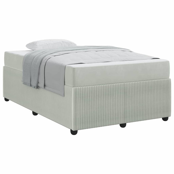 Cadru de pat cu saltea Gri deschis 120 x 190 cm Catifea - WALTI WALTI