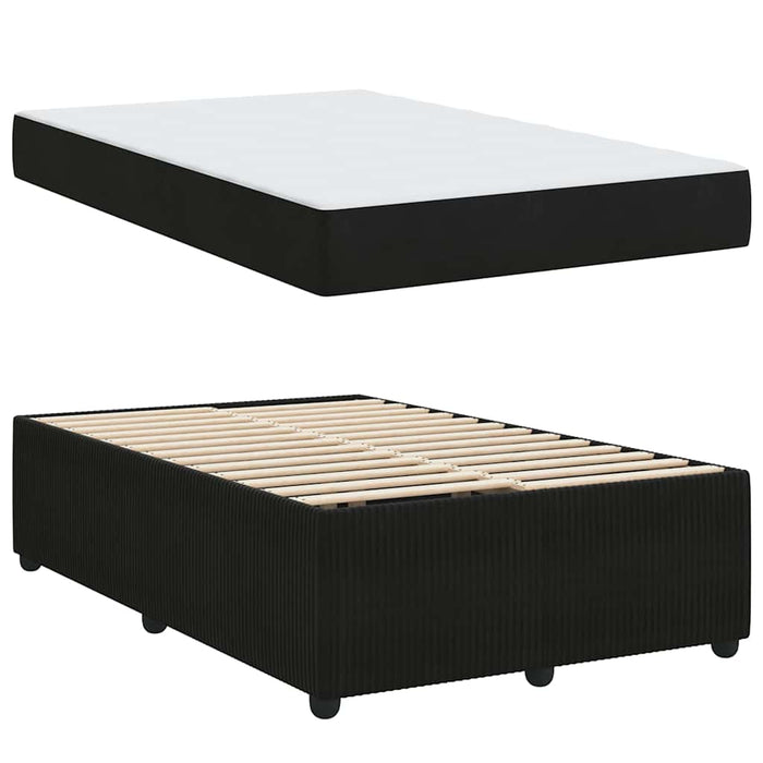 Cadru de pat cu saltea cu saltea Negru 120 x 190 cm Catifea - WALTI WALTI