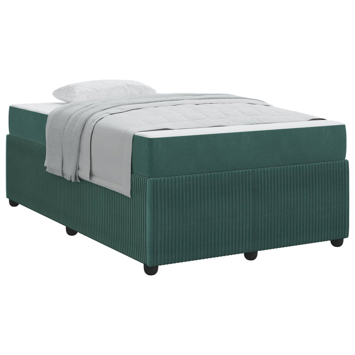 Cadru de pat cu saltea Verde închis 120 x 190 cm țesătură - WALTI WALTI