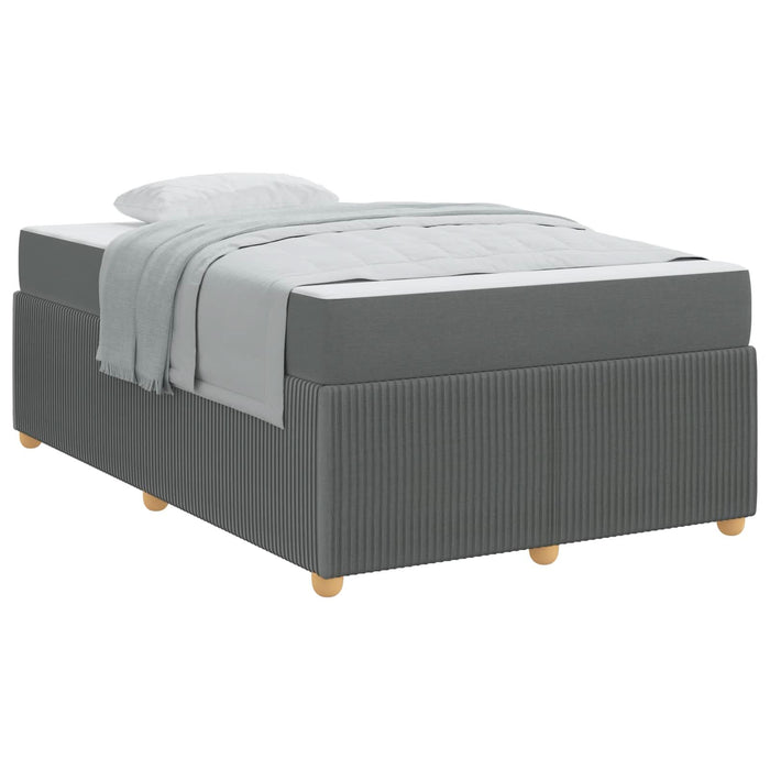 Cadru de pat cu saltea Gri închis 120 x 200 cm țesătură - WALTI WALTI
