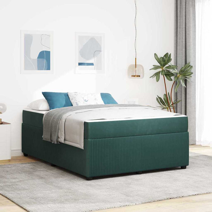 Cadru de pat cu saltea Verde închis 140 x 200 cm Catifea - WALTI WALTI