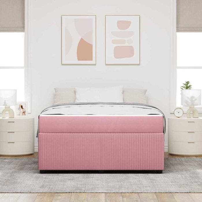 Cadru de pat cu saltea cu saltea Roz 160 x 200 cm Catifea - WALTI WALTI