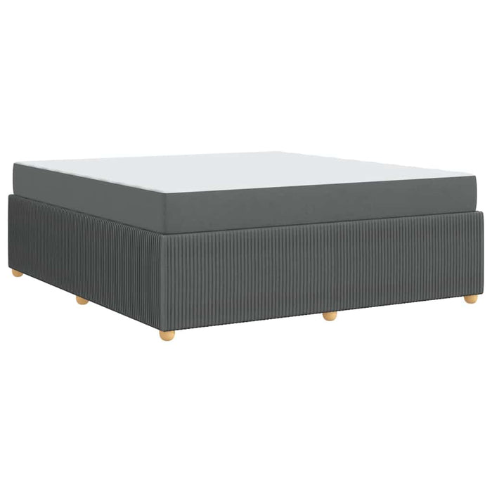 Cadru de pat cu saltea Gri închis 180 x 200 cm țesătură - WALTI WALTI